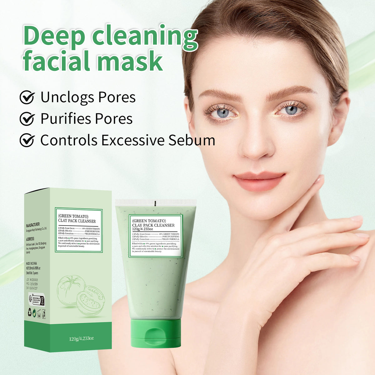 Green Tomato 2-in-1 Pore Cleansing Clay Mask & Cleanser