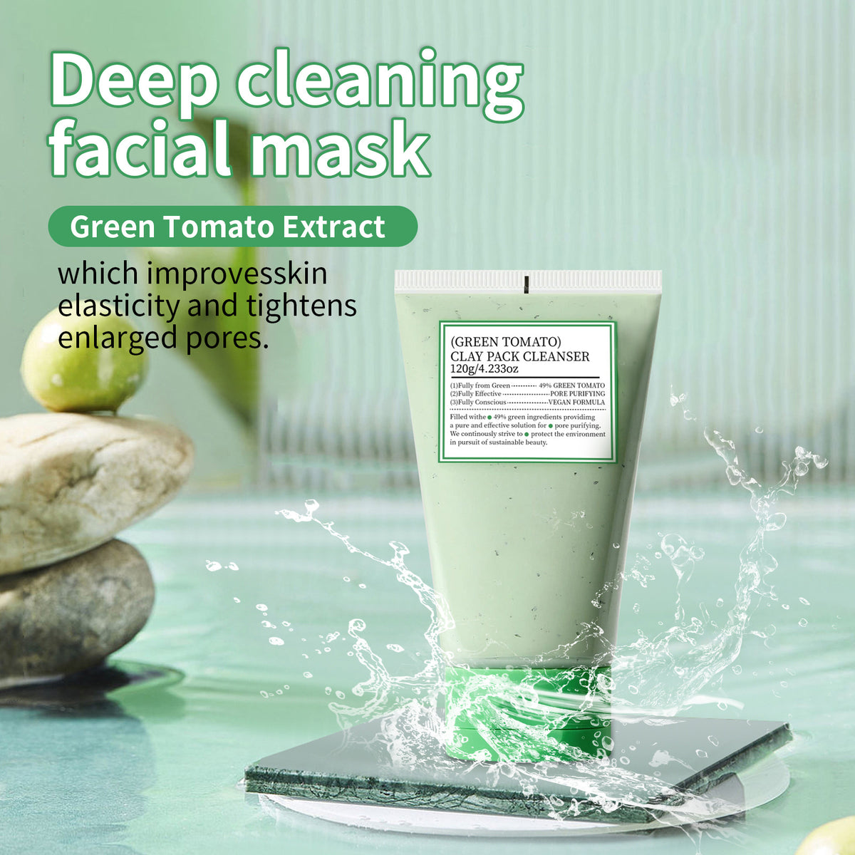 Green Tomato 2-in-1 Pore Cleansing Clay Mask & Cleanser