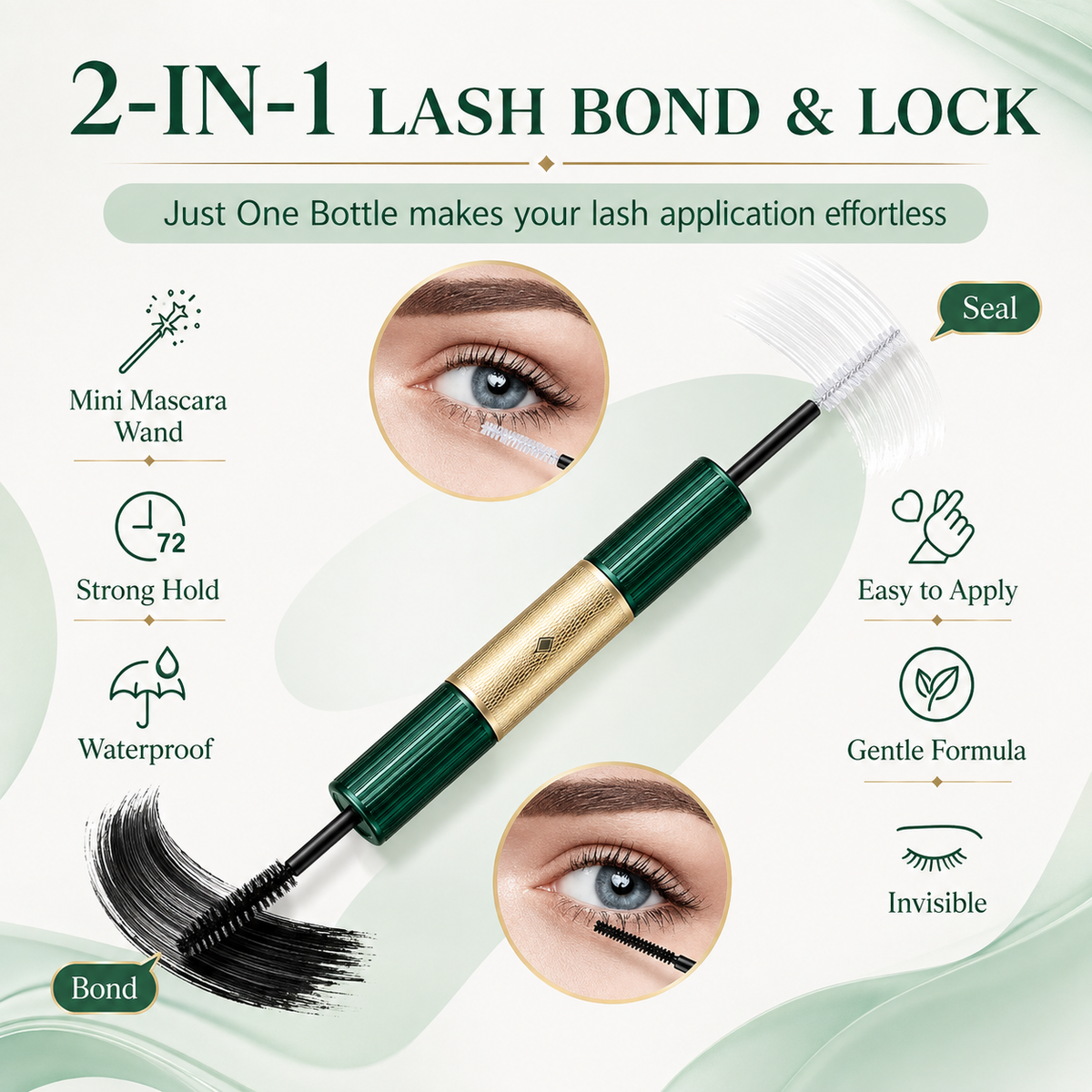 Waterproof Lash Bond & Seal 10ml with Mascara Brush