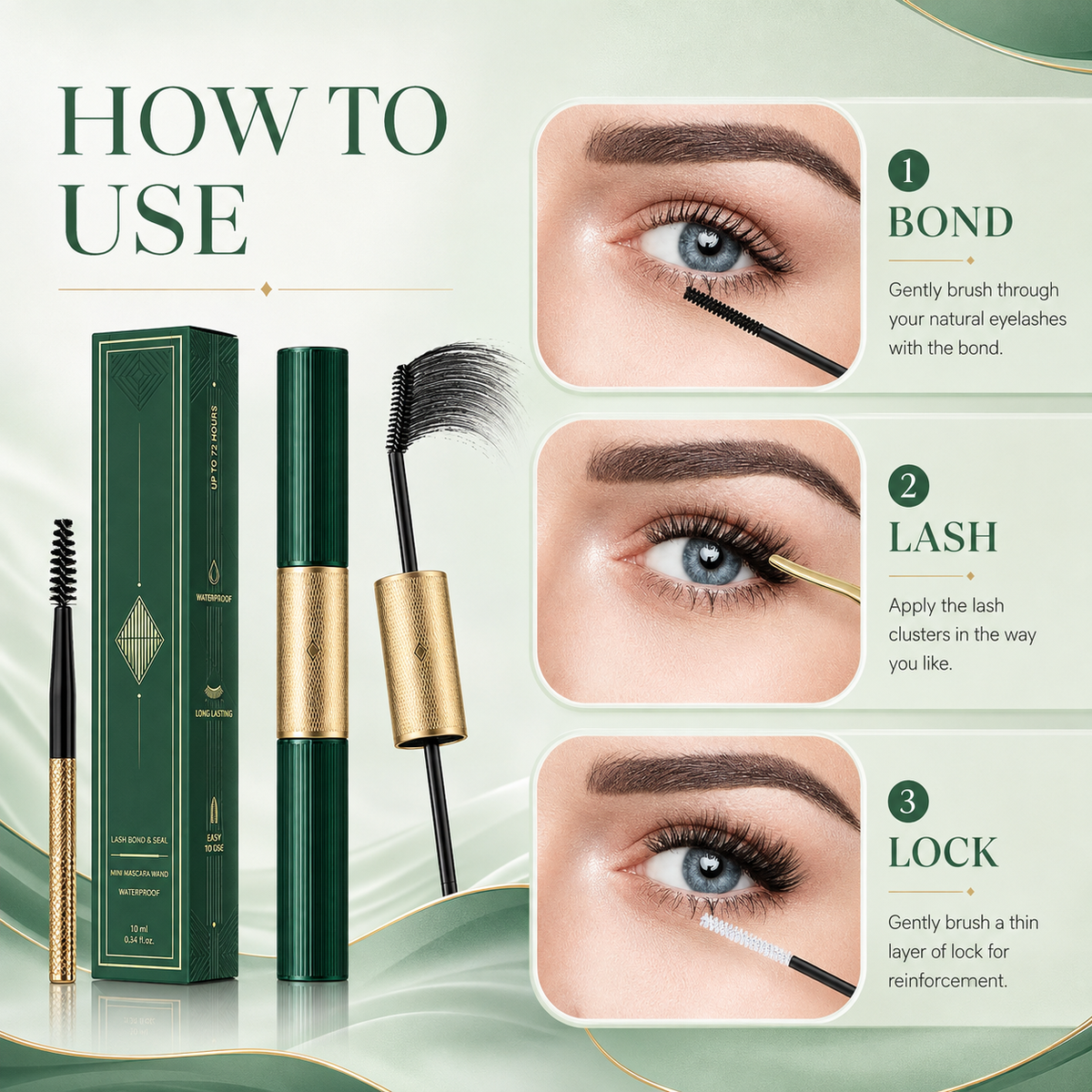 Waterproof Lash Bond & Seal 10ml with Mascara Brush