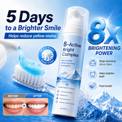[Professional Grade] Niacinamide Foaming Toothpaste 8X