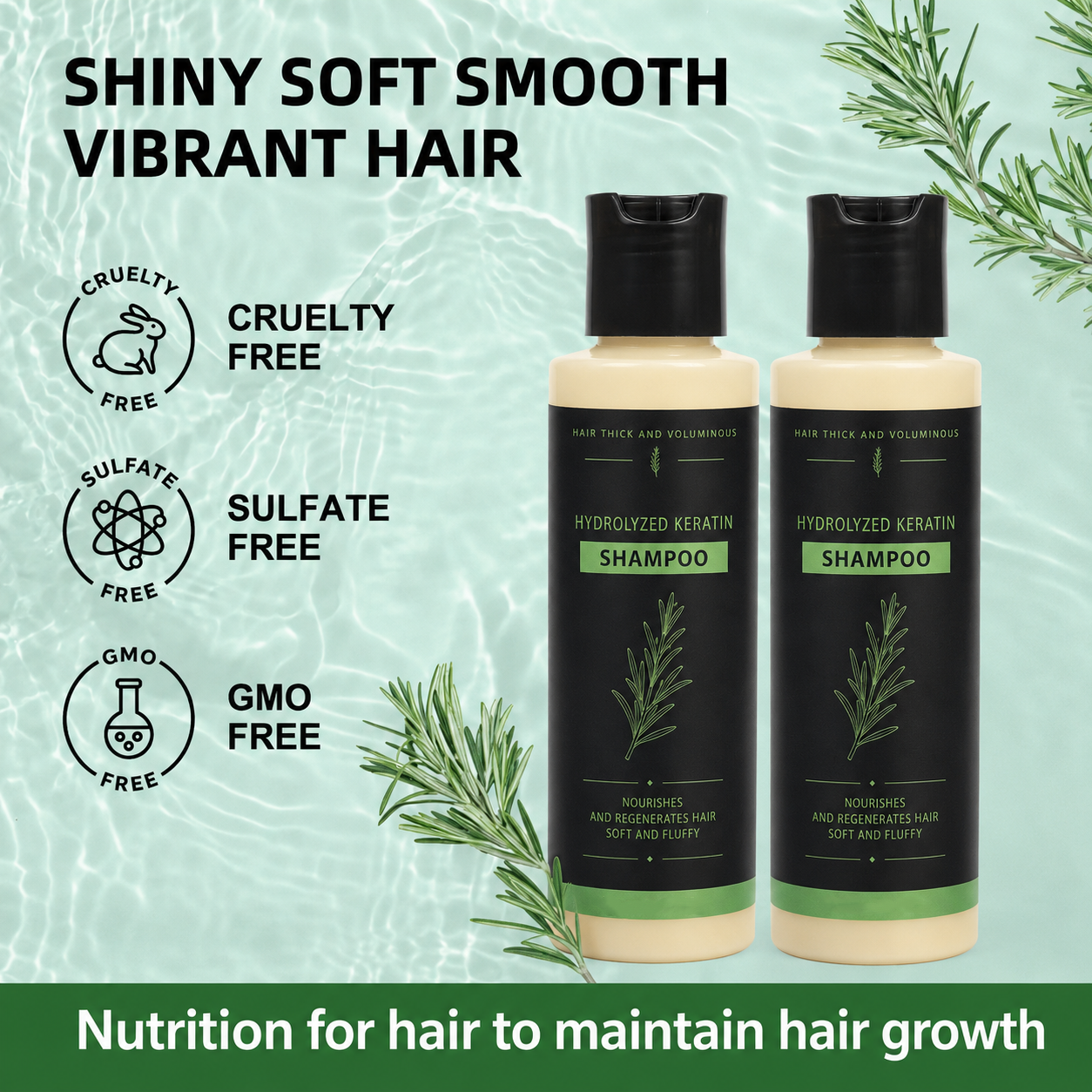 Rosemary Keratin Volumizing Shampoo-🔥Buy 1 Get 1 Free!