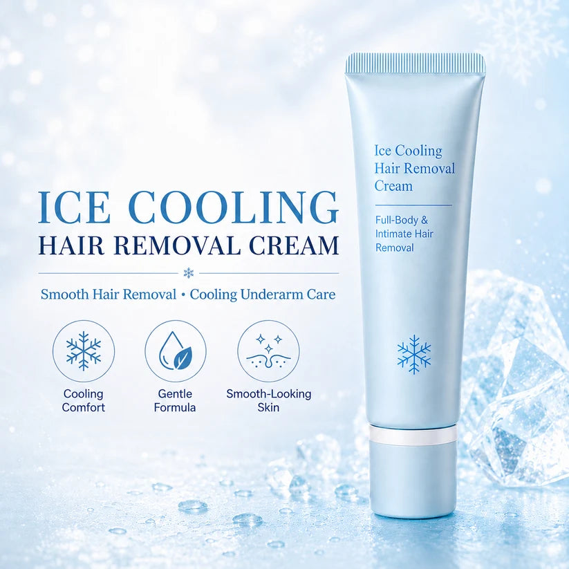 Cooling hair removal cream