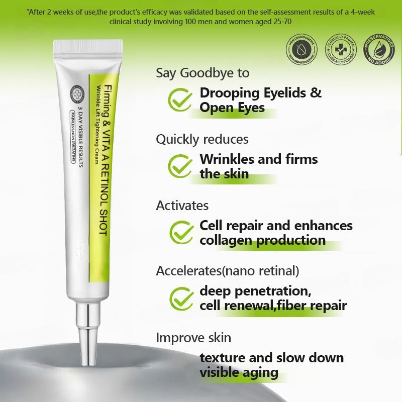 Retinol Shot – Deep Wrinkle Smoothing, Firming Care for Sagging Jowls & Puffy Eyes