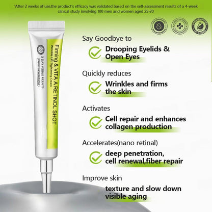 Retinol Shot – Deep Wrinkle Smoothing, Firming Care for Sagging Jowls & Puffy Eyes
