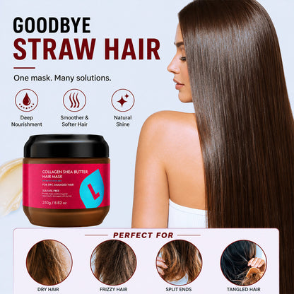 Collagen Shea Butter Hair Mask – Deep Repair & Hydration Treatment